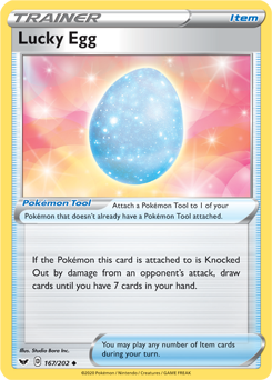 Lucky Egg 167/202 Pokémon card from Sword & Shield for sale at best price