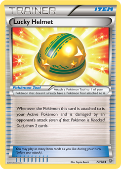 Lucky Helmet 77/98 Pokémon card from Ancient Origins for sale at best price