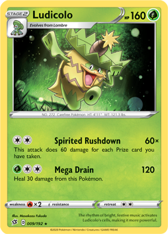 Ludicolo 9/192 Pokémon card from Rebel Clash for sale at best price