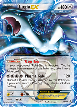 Promo Pokémon card Lugia EX BW83 from Back & White Promos expansion