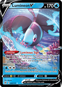 Lumineon V 040/172 Pokémon card from Brilliant Stars for sale at best price