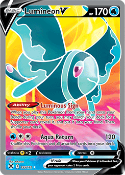 Lumineon V 155/172 Pokémon card from Brilliant Stars for sale at best price