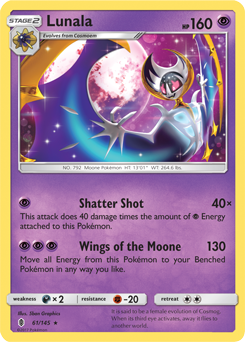 Lunala-GX SUM 141  Pokemon TCG POK Cards