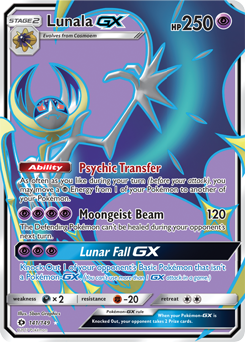 Lunala GX 141/149 Pokémon card from Sun & Moon for sale at best price