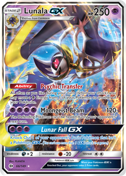 Lunala GX 66/149 Pokémon card from Sun & Moon for sale at best price