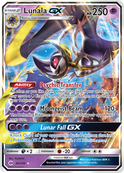 Lunala GX 66/149 Sun Moon Holo Jumbo Pokemon Card - OVERSIZED