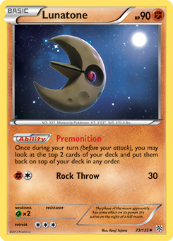 Lunatone 73/135 Pokémon card from Plasma Storm for sale at best price