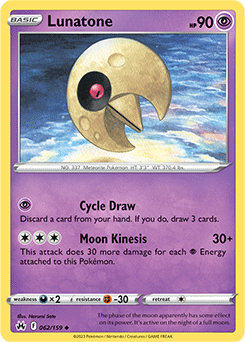 Lunatone 062/159 Pokémon card from Crown Zenith for sale at best price