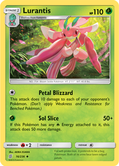Uncommon Pokémon card Lurantis 16/236 from Unified Minds expansion