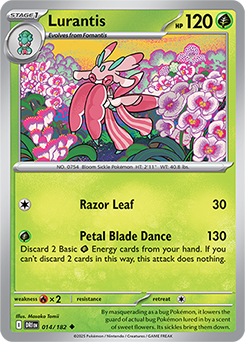 Uncommon Pokémon card Lurantis 14/182 from Destined Rivals expansion