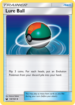 Uncommon Pokémon card Lure Ball 138/168 from Celestial Storm expansion