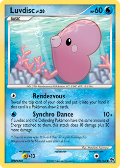 Luvdisc 77/106 Pokémon card from Great Encounters for sale at best price
