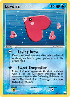 Uncommon Pokémon card Luvdisc 40/101 from Ex Hidden Legends expansion