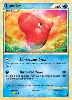 Uncommon Pokémon card Luvdisc 39/102 from Triumphant expansion