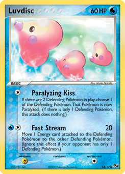 Common Pokémon card Luvdisc 14/17 from POP 2 expansion
