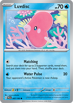Luvdisc 047/193 Pokémon card from Paldea Evolved for sale at best price
