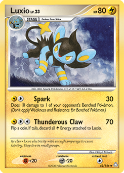 Luxio 62/146 Pokémon card from Legends Awakened for sale at best price