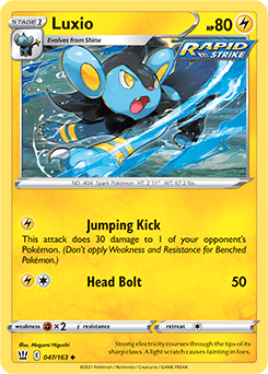 Luxio 47/163 Pokémon card from Battle Styles for sale at best price