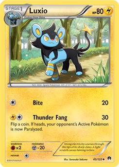 Luxio 45/122 Pokémon card from Breakpoint for sale at best price