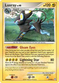Luxray 7/130 Pokémon card from Diamond & Pearl for sale at best price