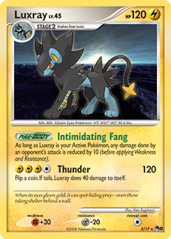 Carte Pokémon Rare Luxray 3/17 de la série POP 8