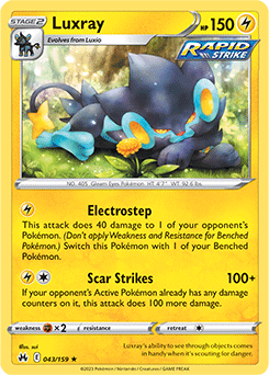 Luxray 043/159 Pokémon card from Crown Zenith for sale at best price