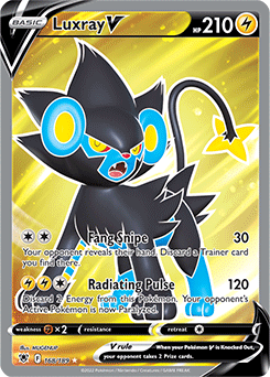 Full Art V Pokémon card Luxray V 168/189 from Astral Radiance expansion