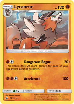 Lycanroc 76/131 Pokémon card from Forbidden Light for sale at best price