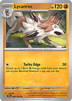 Lycanroc 90/162 Pokémon card from Temporal Forces for sale at best price