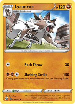 Lycanroc 030/073 Pokémon card from Champion s Path for sale at best price