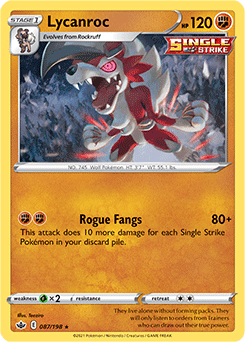 Lycanroc 87/198 Pokémon card from Chilling Reign for sale at best price