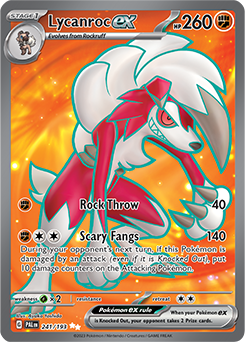 Lycanroc ex 241/193 Pokémon card from Paldea Evolved for sale at best price