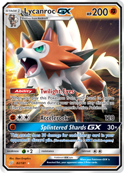 Lycanroc GX 82/181 Pokémon card from Team Up for sale at best price