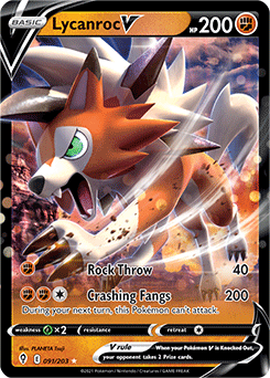 Lycanroc V 91/203 Pokémon card from Evolving Skies for sale at best price
