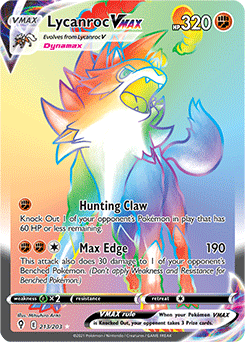 Lycanroc VMAX 213/203 Pokémon card from Evolving Skies for sale at best price