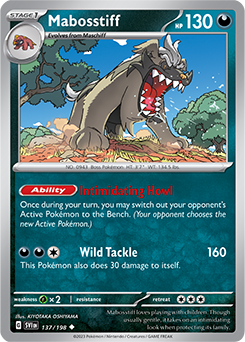 Mabosstiff 137/198 Pokémon card from Scarlet & Violet for sale at best price