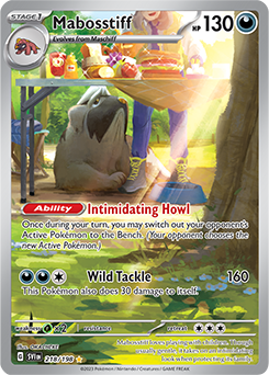 Illustration rare Pokémon card Mabosstiff 218/198 from Scarlet & Violet expansion