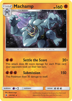 Machamp 65/145 Pokémon card from Guardians Rising for sale at best price