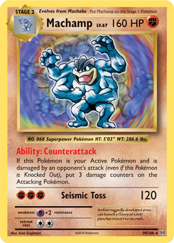 Machamp 59/108 Pokémon card from Evolutions for sale at best price