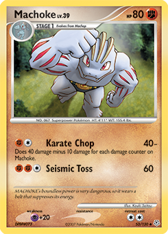 Machoke 53/130 Pokémon card from Diamond & Pearl for sale at best price