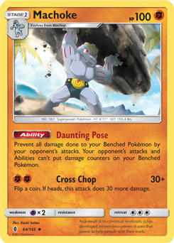 Machoke 64/145 Pokémon card from Guardians Rising for sale at best price