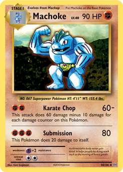 Machoke 58/108 Pokémon card from Evolutions for sale at best price