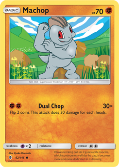 Machop 62/145 Pokémon card from Guardians Rising for sale at best price