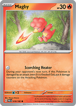 Magby 19/182 Pokémon card from Paradox Rift for sale at best price