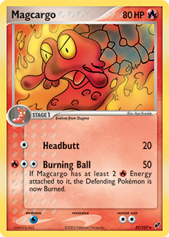 Carte Pokémon Volcaropod 37/107 de la série Ex Deoxys en vente au meilleur prix
