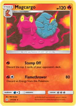 Magcargo 27/236 Pokémon card from Cosmic Eclipse for sale at best price