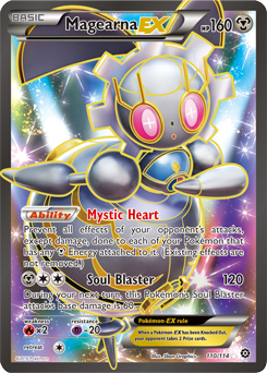 Full Art Pokémon Pokémon card Magearna EX 110/114 from Steam Siege expansion