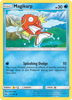 Magikarp 32/147 Pokémon card from Burning Shadows for sale at best price