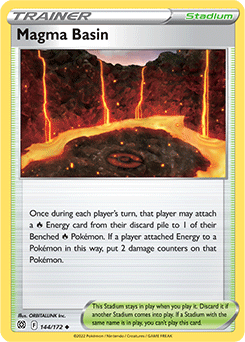Magma Basin 144/172 Pokémon card from Brilliant Stars for sale at best price