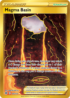 Magma Basin 185/172 Pokémon card from Brilliant Stars for sale at best price